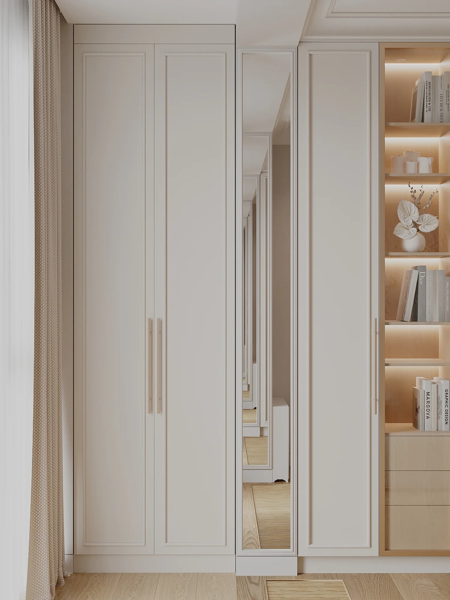 Стильный шкаф в спальную