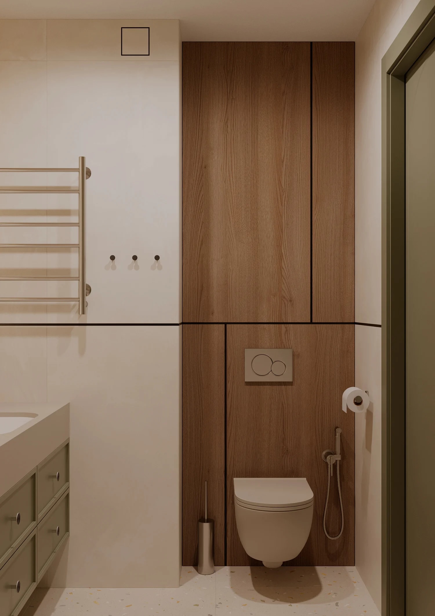 Ванная в светлых оттенках