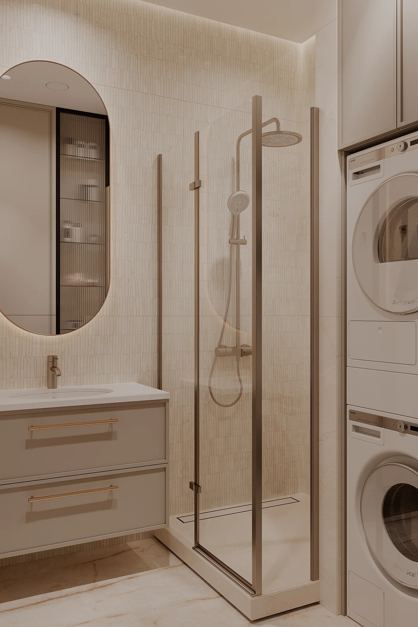 Роскошное зеркало в ванной