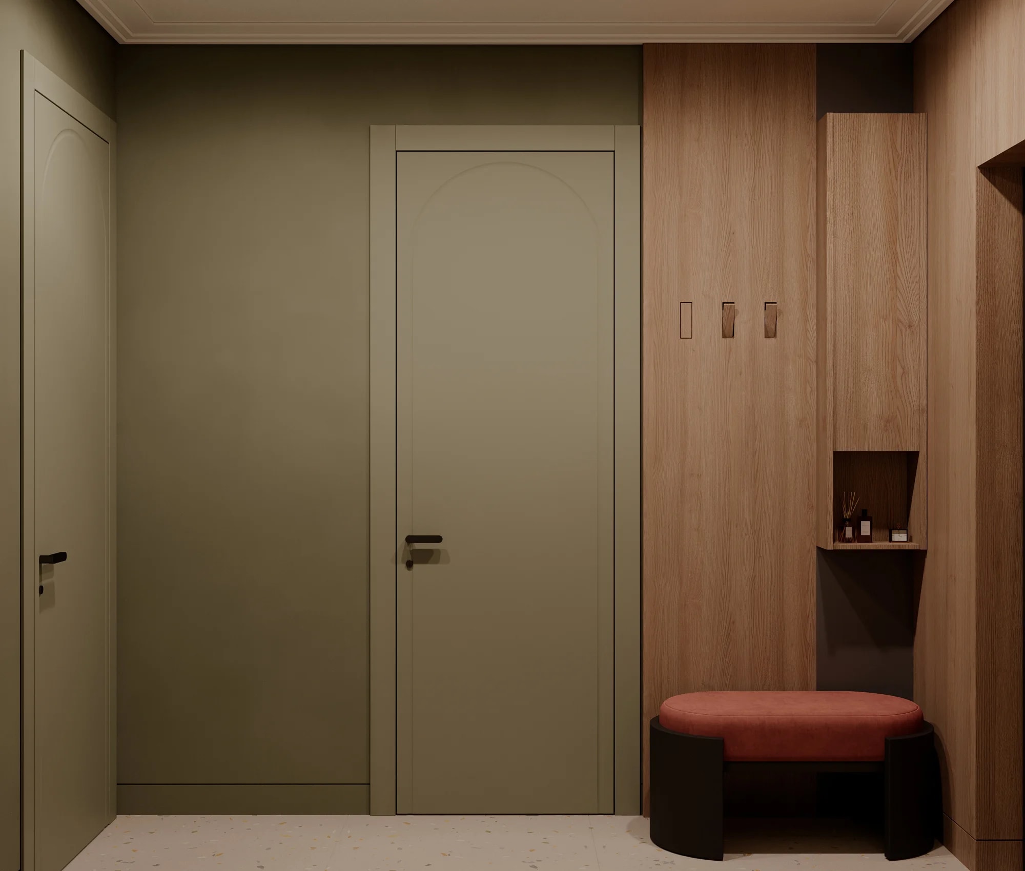 Прихожая с яркими акцентами