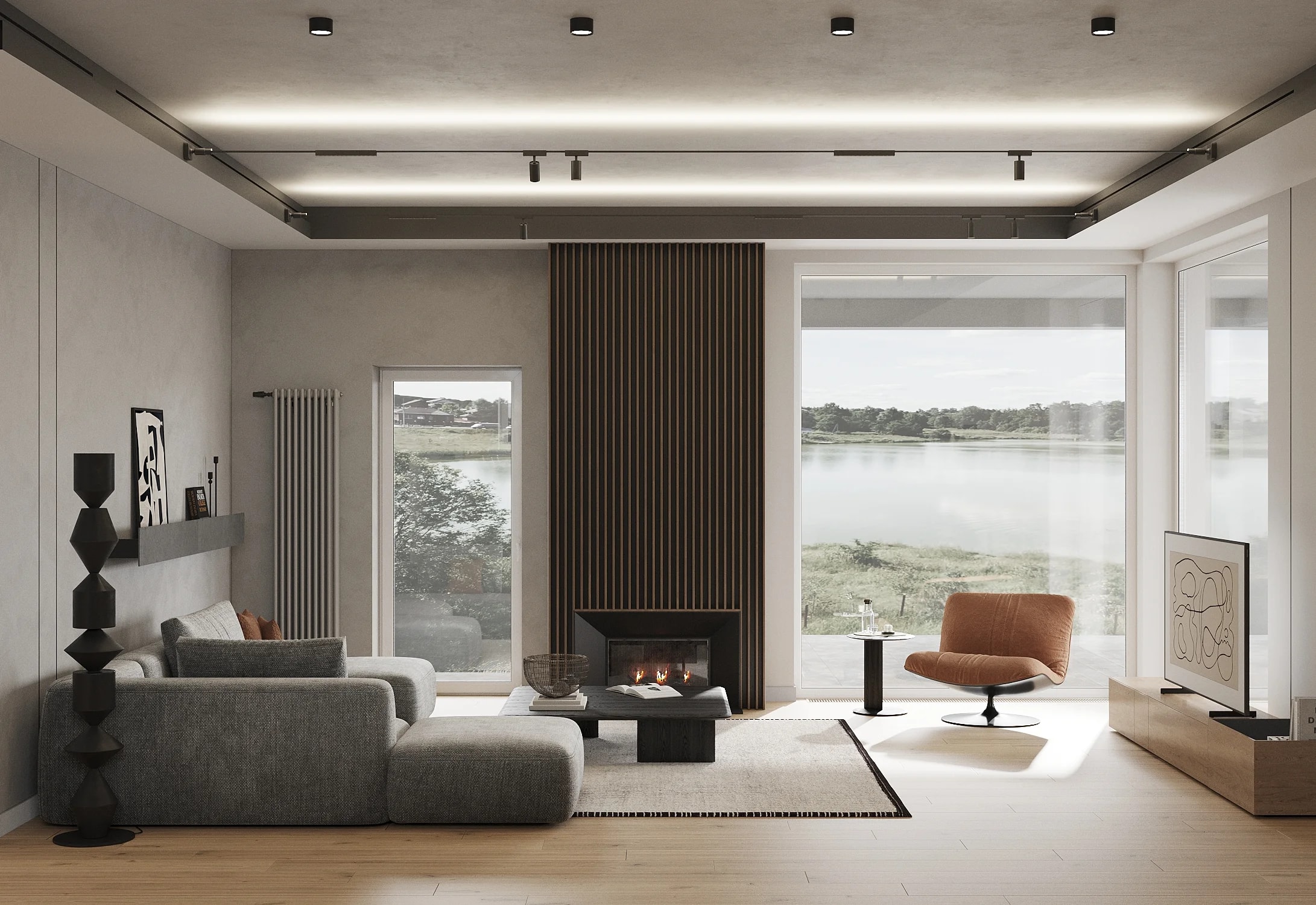 Роскошная гостиная в современном стиле